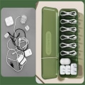 Pikkukuva 6 / 10: Kaapeli Säilytyslaatikko Laturi Johdon organizer LÄPINÄVÄ VIHREÄ Transparent Green