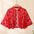 Miniatyrbilde 3 av 10: Rose Jacquard Polyester Sjal Solbeskyttelse Skjerf APRIKOS Apricot
