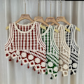 Miniatyrbillede 1 af 10: Retro Weaving Sling Tank Top SORT Black