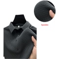 Miniatyrbillede 7 af 10: Ice Silk Mesh T-shirt Kortærmet poloshirt GRÅ 4XL Grey 4XL