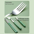 Miniatyrbild 10 av 10: 3st/ set Skedgaffel Ätpinnesats Bestickset SET green
