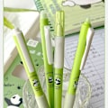 Miniatyrbild 9 av 9: 4st/ set tecknade djur raderbar penna Panda magic pennor AA A