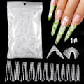 Miniatyrbillede 1 af 10: 120 stk/pose søm dobbelt form falske neglespidser 01-120 stk/pose 01-120PCS/BAG