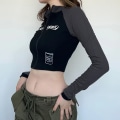 Miniatyrbillede 10 af 10: Langærmet tee cropped top GRÅ XL Gray XL