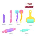 Miniatyrbilde 10 av 10: Plasticine Mold modellering leire tilbehør 7 STK NUDLEMASKIN 7pcs Noodle Machine