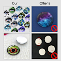 Miniatyrbillede 3 af 10: 20 stk trykt glas cabochons Swirl glas cabochons 16MMCOLOR 16mmColor random