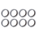 Pikkukuva 1 / 10: 8 kpl / set Matkalaukkujen pyörän kengät Matkalaukun pyörien suoja Gray 8Pcs-8Pcs