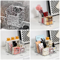 Miniatyrbillede 2 af 10: 1 Stk Kosmetik Opbevaringsboks Desktop Opbevaringskasse Rack 3 GRIDS 3 3 Grids
