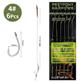 Miniatyrbilde 1 av 10: 6-8 stk Karpefiske Ferdig Krokleder Karpefiskekroker 6pcs XYLB-4