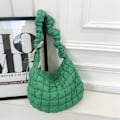 Miniatyrbillede 1 af 10: Quiltet mulepose til kvinder puffer mulepose MØRKEGRØN Dark Green