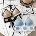 Miniatyrbilde 4 av 10: Dame badetøy Topp Beach Wear Outfit BLOMSTER-BRUN BLOMSTER-BRUN Flower-Brown