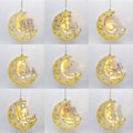 Miniatyrbillede 3 af 10: Eid Mubarak månelampe hængende lanternependel træ G G