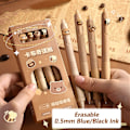 Miniatyrbillede 9 af 10: 4 STK/Eske Sletbar Pen Gel Pen BRUNT SORT Blæk SORT Blæk Brown Black Ink-Black Ink