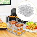 Miniatyrbilde 7 av 10: Air Fryer grillstativ for Ninja DZ201/DZ401 XL/AG301 19X13X11,5CM 19x13x11.5cm