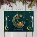 2 st 32x42cm Eid Mubarak Bordstablett