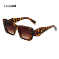 Miniatyrbillede 1 af 10: Rektangel solbriller Y2K solbriller LEOPARD LEOPARD Leopard