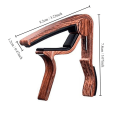 Miniatyrbilde 2 av 7: Gitar Capo Tone Adjusting Clamp Key Gitar Detuning Clip Wood