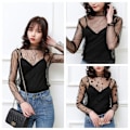 Miniatyrbillede 7 af 9: T-shirt toppe se gennem bluse 2 2 2