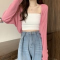 Miniatyrbilde 1 av 10: Strikket cardigan issilkesjal ROSA Pink