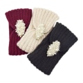 Miniatyrbillede 10 af 10: Strikkede pandebånd Head Wrap SORT black