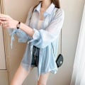 Miniatyrbillede 4 af 10: Damebluse Chiffonbluse HVID M White M