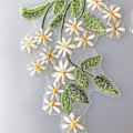 Miniatyrbilde 4 av 5: Grønne blader Blomster blonder applikasjoner broderi trelapper