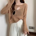 Miniatyrbillede 9 af 10: Udhulede bluser Fishnet Pullover KHAKI khaki
