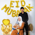 Miniatyrbild 8 av 9: Eid Mubarak Ballonger Bokstavsfolieballonger 06 06