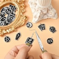Miniatyrbillede 4 af 6: Sort Tarot Charms Magic Witch Charms Sort tema charms