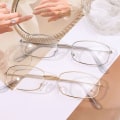 Pikkukuva 7 / 10: Small Square Frame Lasit Anti Blue Light Lasit SILVER silver