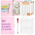 Miniatyrbillede 1 af 10: 100 Days Savings Challenge Saving Challenge Binder PINK Pink