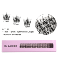 Miniatyrbillede 1 af 8: 60 stk falske øjenvipper klyngevipper DIY-07 DIY-07 DIY-07