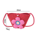 Miniatyrbilde 2 av 10: Crossbody-veske for barn i bomullsvev ORANSJE orange