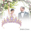 Miniatyrbild 5 av 10: Rhinestone Hair Hoop Hair Crown GULD LILA GULD LILA Gold Purple