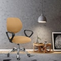 Miniatyrbilde 10 av 10: 2 stk/sett Delbar Kontorstoltrekk Setetrekk SVART KUN TREKK black only cover-only cover