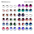 Miniatyrbillede 1 af 10: 20 stk/10 par Eyes Crafts Eyes Puppet Crystal Eyes 18MMCOLOR 18mmcolor random