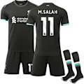Miniatyrbilde 1 av 2: Liverpool Borte Fotballdraktsett for Barn 2024-2025 med Sokker Nr. 11 Salah 28