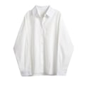 Miniatyrbillede 1 af 10: Hvid løs skjorte damebluse HVID L White L