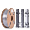 Miniatyrbillede 10 af 10: 3D Print Silke PLA 3D Printer Filament Bundle GULD BLÅ RØD Gold Blue Red Copper