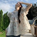 Miniatyrbillede 8 af 10: Blomsterskjortebluse M M