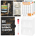 Miniatyrbillede 9 af 10: 100 Days Savings Challenge Saving Challenge Binder SORT Black