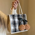 Miniatyrbilde 1 av 10: Damehåndveske Tote Bag GRÅ GLIDESLÅD grey zipper-zipper
