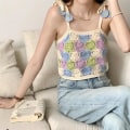 Pikkukuva 5 / 10: Neulotut liivit Topit Rajattu toppi PINK SMALL SMALL pink small-small