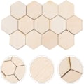 Miniatyrbild 2 av 4: Hexagon kakel trä Hexagon trä taggar
