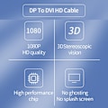 Miniatyrbild 9 av 10: DP till DVI 24+1-kabel DisplayPort-adapter 1.8m