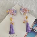 Miniatyrbillede 1 af 9: Børn Sakura Hårnåle Tang Suit Hårklemme LILLA C C Purple C-C