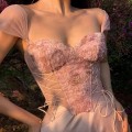 Pikkukuva 4 / 10: Sexy Lace Camisole Fishbone Strap Camisole PINK pink