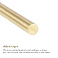Pikkukuva 4 / 4: 1 kpl messinkitanko umpinainen pyöreä tanko 10 mm 10 mm 10mm