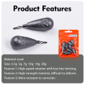 Miniatyrbilde 4 av 9: 10stk Twist Ring Bly Anheng Fiskevekt Sinker 10G 10g