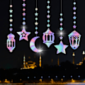 Pikkukuva 5 / 5: Eid Mubarak Garland riippuva koristelippu irisoiva